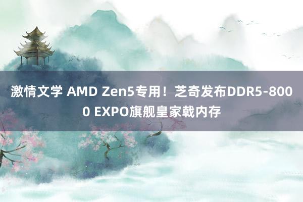 激情文学 AMD Zen5专用！芝奇发布DDR5-8000 EXPO旗舰皇家戟内存