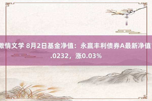 激情文学 8月2日基金净值：永赢丰利债券A最新净值1.0232，涨0.03%