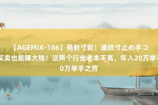 【AGEMIX-186】発射寸前！連続寸止め手コキ 小买卖也能赚大钱！这两个行业老本不高，年入20万举手之劳