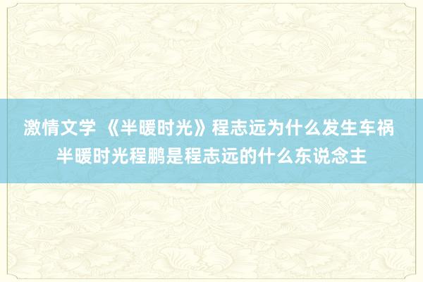 激情文学 《半暖时光》程志远为什么发生车祸 半暖时光程鹏是程志远的什么东说念主