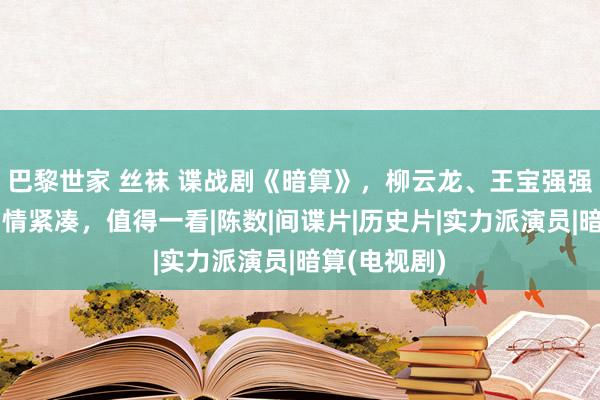 巴黎世家 丝袜 谍战剧《暗算》，柳云龙、王宝强强强联手，剧情紧凑，值得一看|陈数|间谍片|历史片|实力派演员|暗算(电视剧)