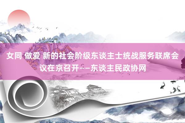 女同 做爱 新的社会阶级东谈主士统战服务联席会议在京召开——东谈主民政协网